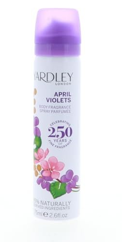 Yardley Of London Refreshing Body Spray for Women, April Violets, 2.5 Ounce, (3571395)