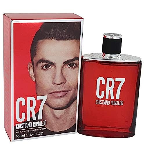 CR7 Cristiano Ronaldo Eau de Toilette Spray for Man, 3.4 Ounce, Red