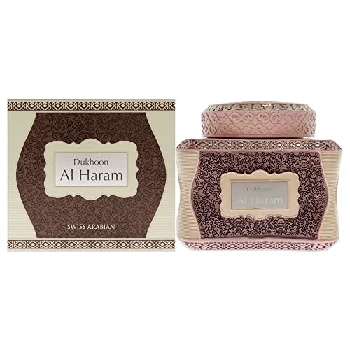 SWISS ARABIAN Dukhoon Al Haram - Luxury Products from Dubai - Lasting and Addictive Home Fragrance Powder Incense - Give Your Home A Seductive Signature Aroma - The Luxurious Scent of Arabia - 4.4 Oz