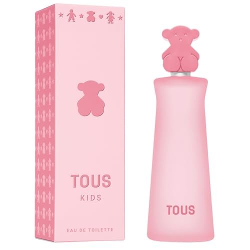 TOUS Kids Girl Eau de Toilette Spray, Floral Fresh Scent, Gentle on Girls' Sensitive Skin. Ideal for Everyday Use, With Notes of Apricot, Coconut Water, Musk, and Vanilla Ice Cream, 3.4 Fl Oz