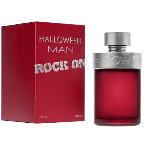 Halloween Man Rock On Eau de Toilette for Men. Woody, Aromatic & Energetic Long Lasting Fragrance with Notes of Lemon, Pink Pepper and Musk, 4.2 Fl Oz