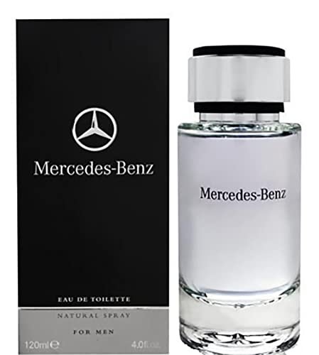 Mercedes Benz Cologne for Men - 4 Fl Oz - Eau De Toilette Perfume Spray for Man - Woody & Musky Scent - Luxury Long Lasting Fragrance with Notes Of Violet leaves, Cascalone & Vetiver