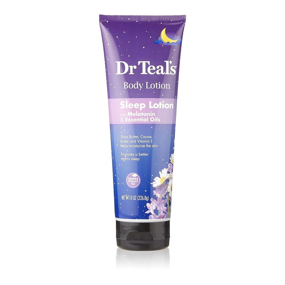 Version 1.0.0 Dr. Teal's Body Lotion Moisture Sleep Blend with Melatonin Lavender & Chamomile Net Wt. 8 oz ( 226.8 g) - Image 1